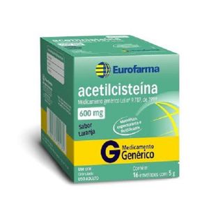 Acetilcisteína 600mg Eurofarma 16 Envelopes