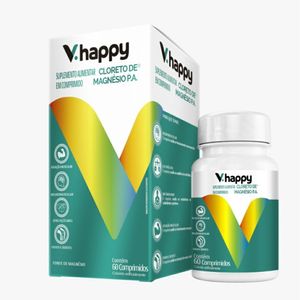 Suplemento Alimentar V.Happy Cloreto de Magnésio 60 Comprimidos