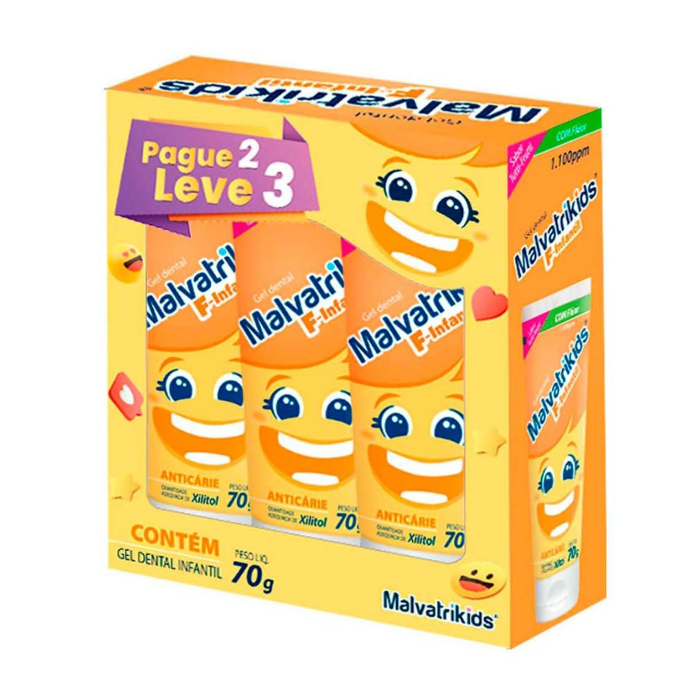 Kit Gel Dental Malvatrikids 70g
