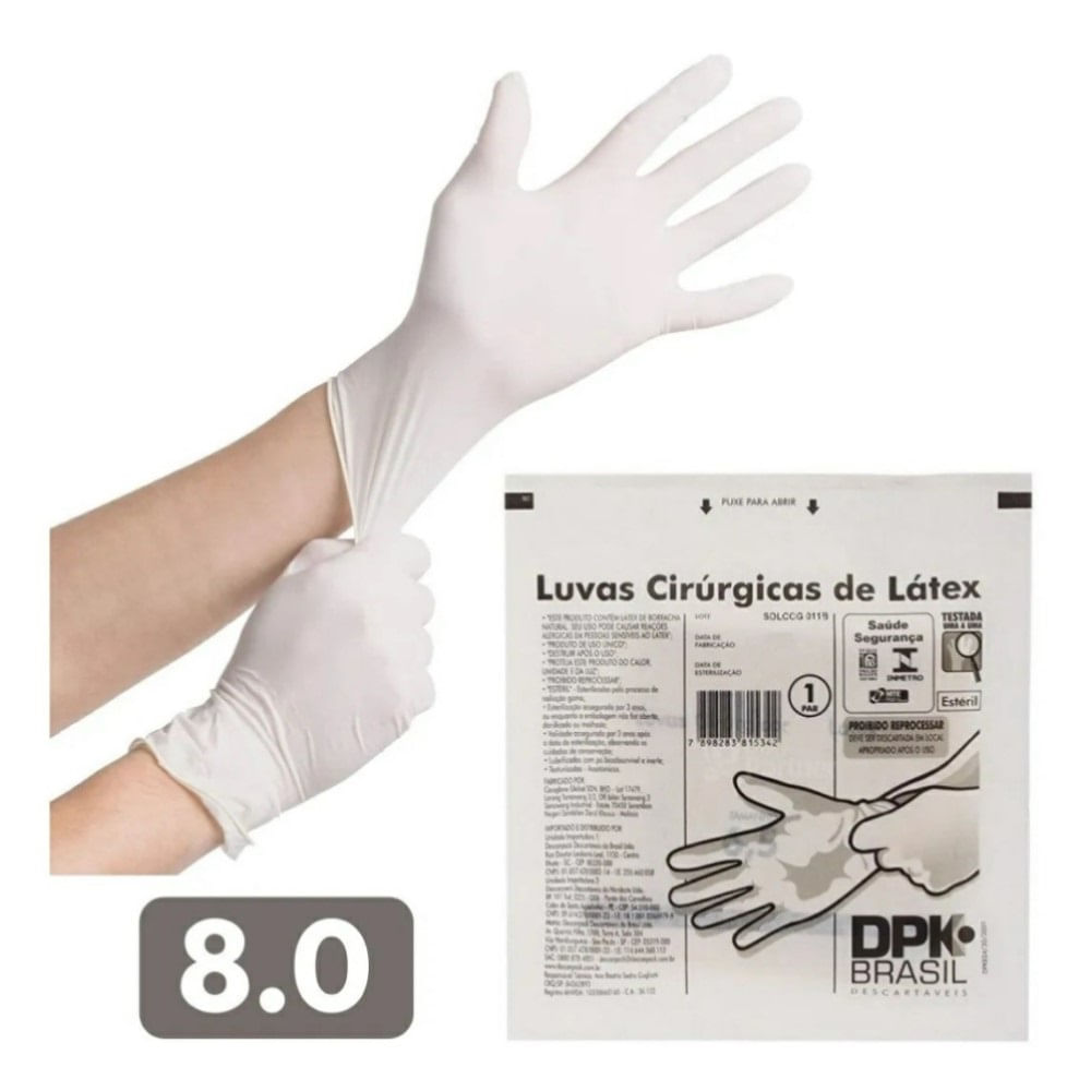 Luva Cirurgica Esteril Descarpack 8,0