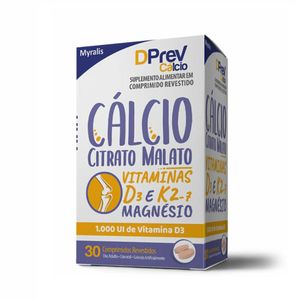Suplemento Alimentar Dprev Cálcio 1000 UI 30 Comprimidos