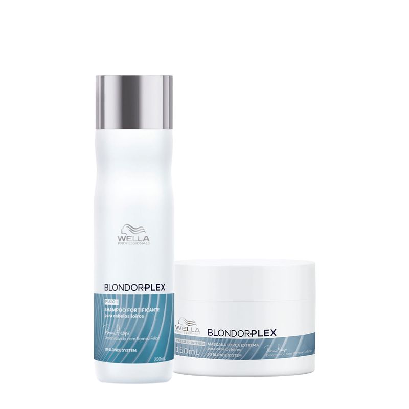 Kit Wella Professionals BlondorPlex Shampoo Máscara (2 produtos)