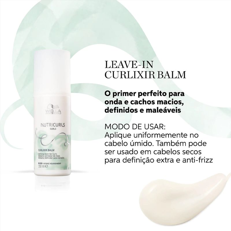 Wella Professionals Nutricurls Shampoo 250ml+Condicionador 200ml+Leave-in 150ml