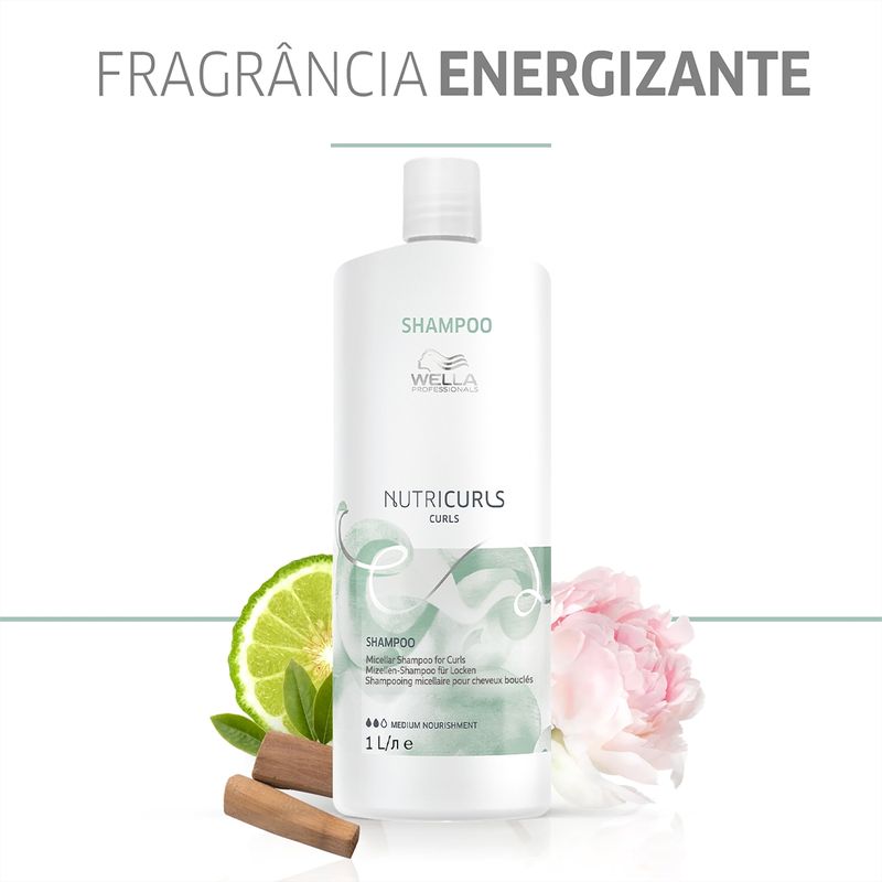 Kit Wella Professionals Nutricurls Micelar Shampoo Válvula Pump (2 produtos)
