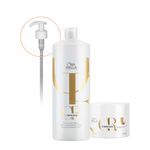 Kit Wella Professionals Oil Reflections Shampoo Máscara 150 Válvula Pump (3 produtos)