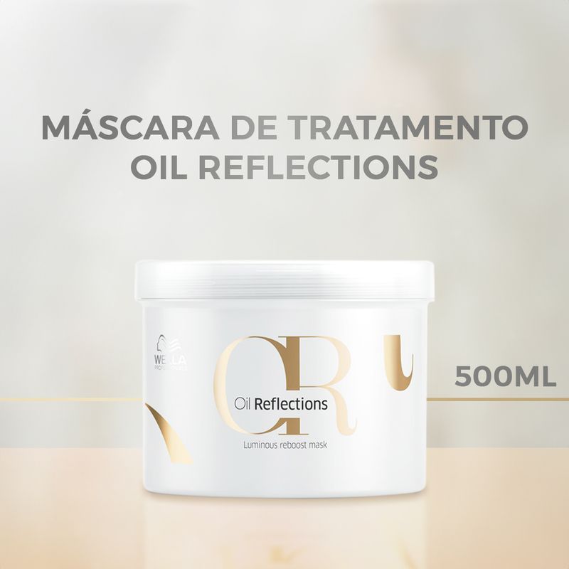 Kit Wella Professionals Oil Reflections Shampoo Máscara Válvula Pump (3 produtos)