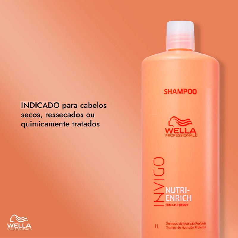 Kit Wella Professionals Nutri-Enrich Shampoo Máscara Válvula Pump (3 produtos)