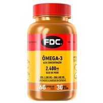 Ômega 3 FDC Alta concentração 2400mg 60 cápsulas