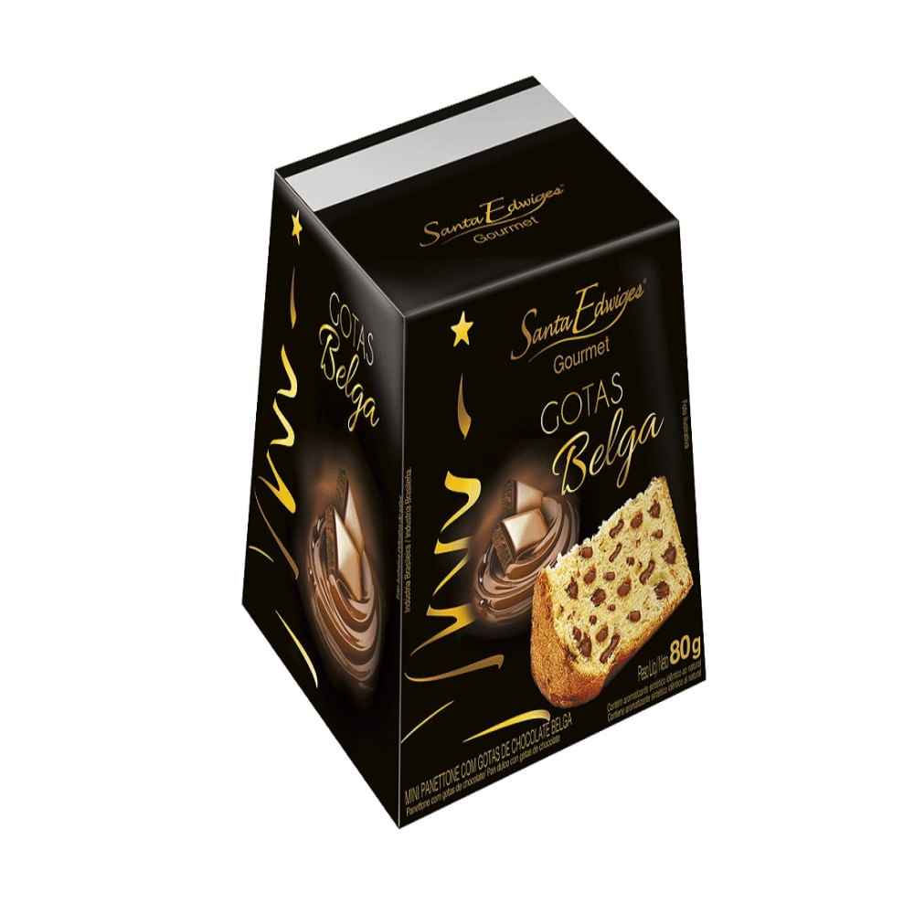 Mini Santa Edwiges Gotas de Chocolate Belga 80g Drogaria