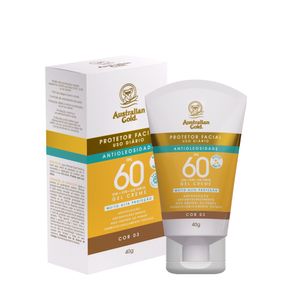 Protetor Solar Facial Australian Gold Cor 03 FPS60 40g