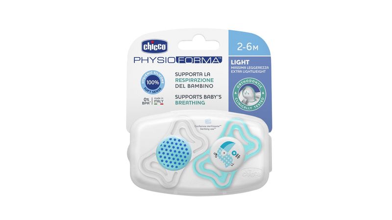 Chupete Silicona Chicco Physio Air 0-6 Meses+ 2 Unidades