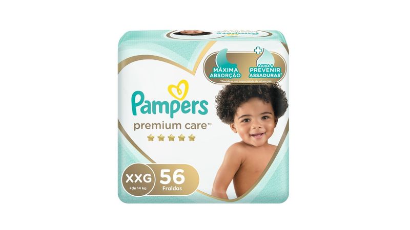 Pampers premium hot sale care 56