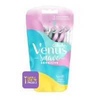 Aparelho de Depilar Gillette Venus Suave Sensitive 4 unidades