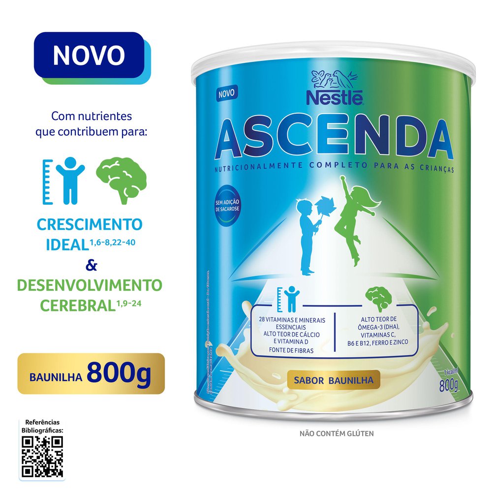 Suplemento Alimentar Ascenda Baunilha 800g - Drogaria Venancio