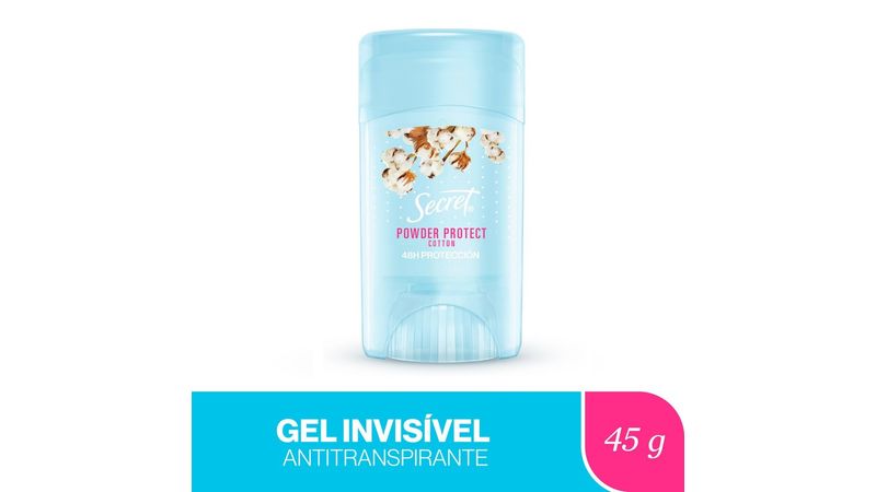 Desodorante em Gel Secret Powder Protect Cotton Gel Invisível