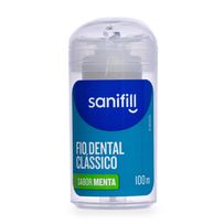 Fio Dental Sanifill Clássico Sabor Menta 100 Metros 1 Unidade