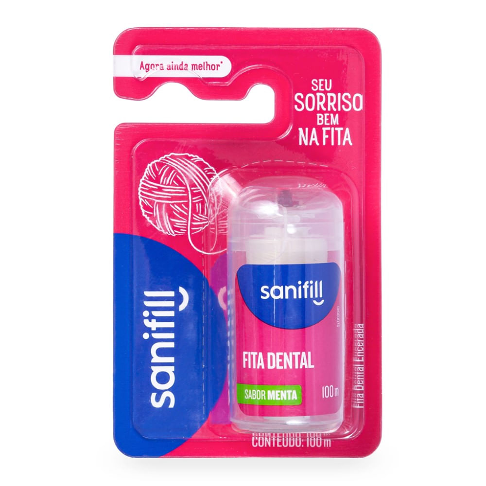 Fita Dental Sanifill Sabor Menta 100 Metros 1 Unidade