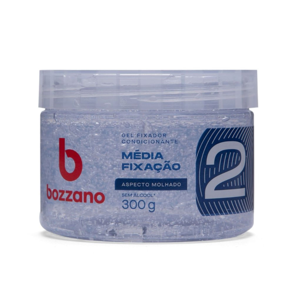 Gel Fixador Bozzano Média Fixação 2 Aspecto Molhado 300g