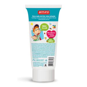 Gel Dental Bitufo Cocoricó Sem Flúor Sabor Tutti Fruti 90g