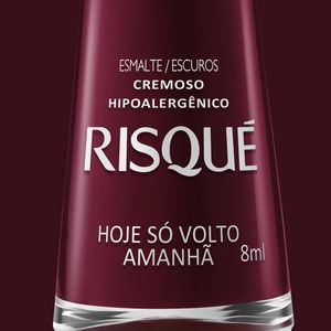 Esmalte Cremoso Risqué Escuro Hoje Só Volto Amanhã 8ml