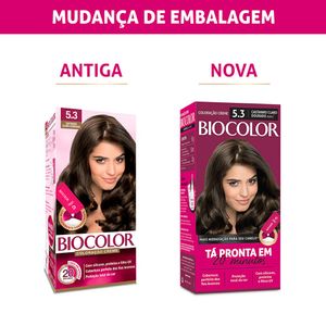 Tintura Biocolor Mini Kit 5.3 - Castanho Claro Dourado Uau