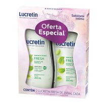 Kit Sabonete Líquido Íntimo Lucretin Fresh 2 Unidades de 200ml