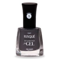 Esmalte Cremoso Risqué Diamond Gel Cinza Granito 9,5ml