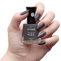 Esmalte Cremoso Risqué Diamond Gel Cinza Granito 9,5ml