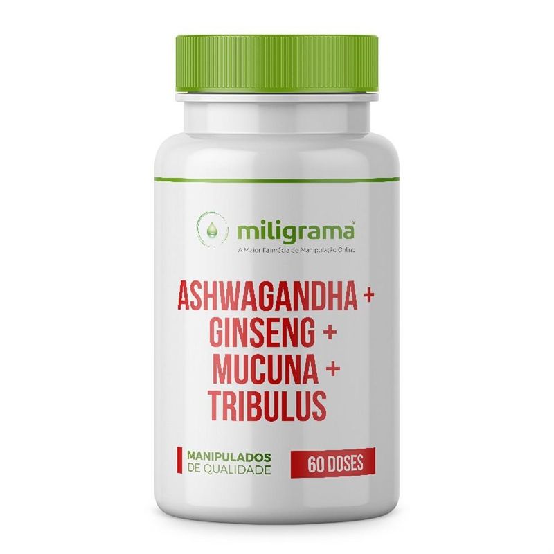 Ashwagandha + Ginseng + Mucuna + Tribulus 60 Doses