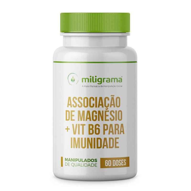 Associação Magnésio + Vitamina B6 para imunidade 60 doses