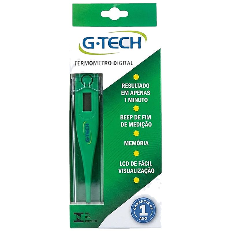 Termômetro Clínico Digital G-Tech TH1027 Verde