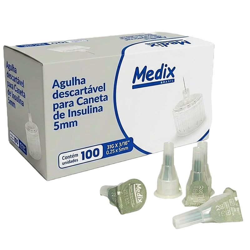 Agulha para Caneta de Insulina Slim Comfort 5mm 100 unidades