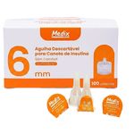 Agulha para Caneta de Insulina Slim Comfort 6mm 100 unidades