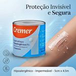 Esparadrapo Hipoalérgico Impermeável Transparente 5cmx45m