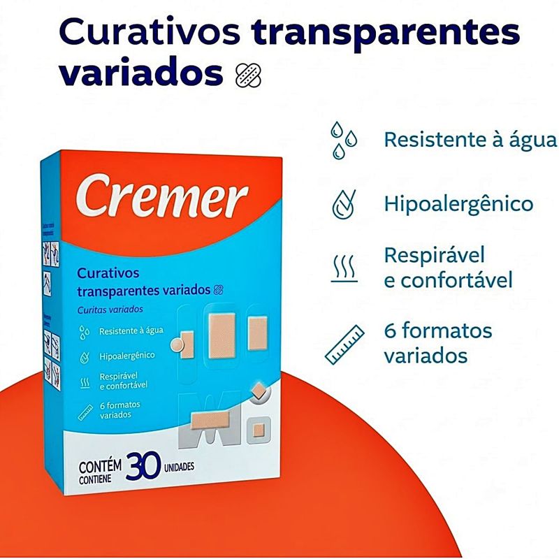 Curativos Transparentes Variados Cremer 30 unidades