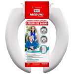 Assento Sanitário Para Cadeira de Banho Mebuki Oval Aberto