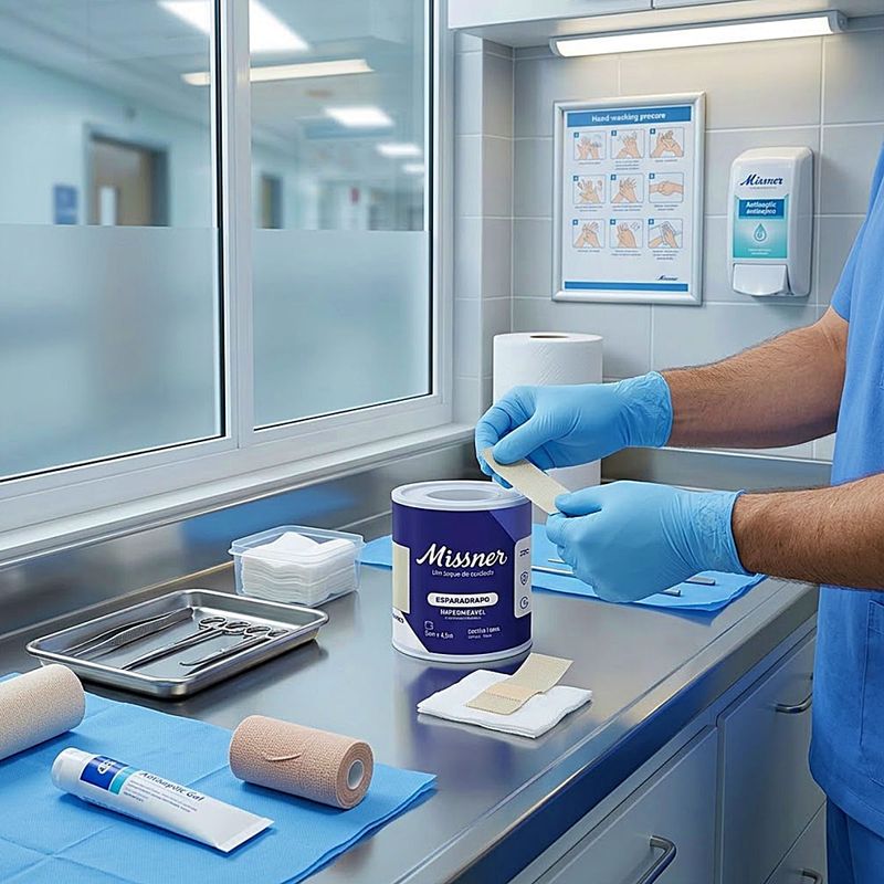 Esparadrapo Impermeável Missner Branco 5cmx4,5m