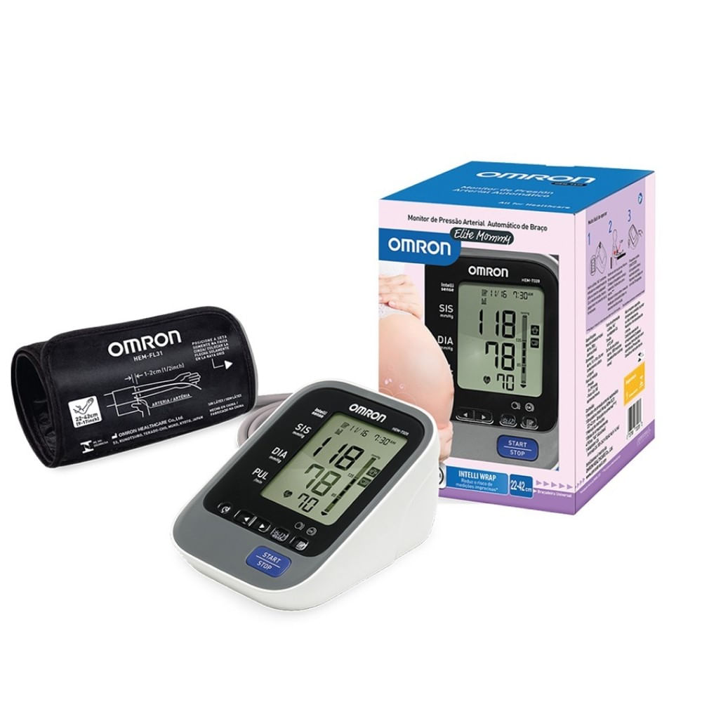 Monitor De Pressão Omron Arterial Digital De Braço Hem 7320 Mommy