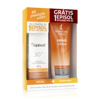 Protetor Solar Facial Episol Sec OC FPS 30 60g + Protetor Solar Corporal Episol Intense FPS 30 200ml