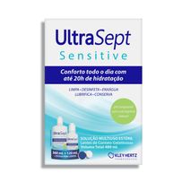 Solução Multiuso Para Lentes De Contato Ultrasept Sensitive 360ml+120ml + Estojo Para Lentes
