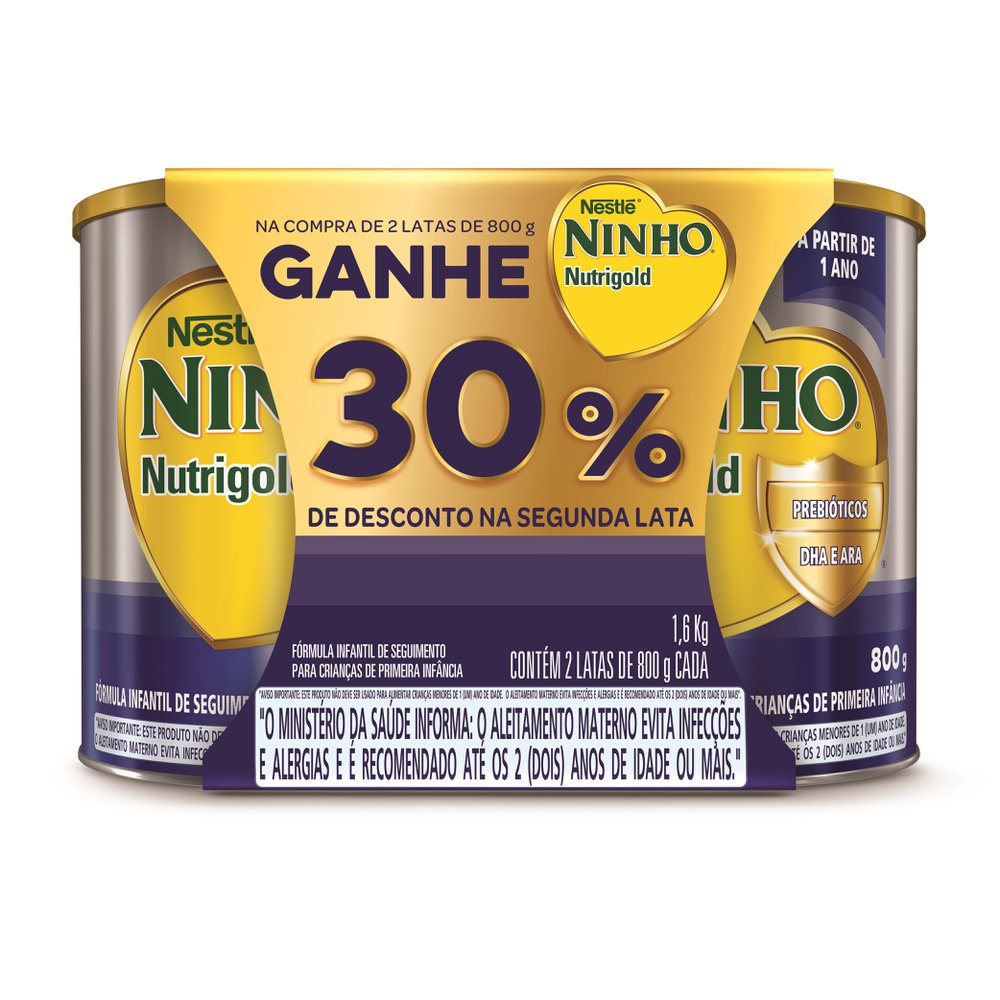 Fórmula Infantil Ninho Nutrigold 2 Unidades De 800g Cada