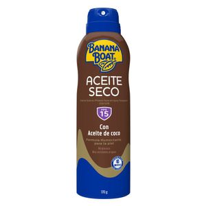 Protetor Solar Em Spray Banana Boat Aceite Seco Fps 15 Com Aceite De Coco 170g