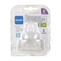 Bico de Mamadeira 3 Mam Fluxo Rápido 1013 4+ Meses 2 Unidades