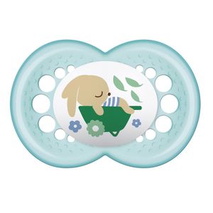 Chupeta Mam Original Tam 2 Dino Azul 6 meses 1 unidade