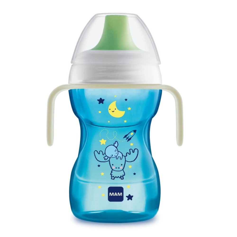 Copo De Treinamento Mam Fun To Drink Night Azul 270ml