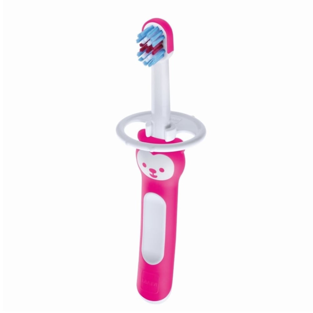 Escova Dental Infantil Mam Babys Brush 6+ Meses Rosa 1 Unidade