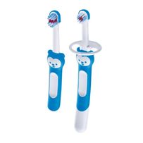 Kit Escova Mam Learn To Brush Azul 2 Unidades