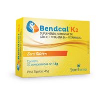 Suplemento Alimentar Bendcal K2 30 Comprimidos De 1,5g