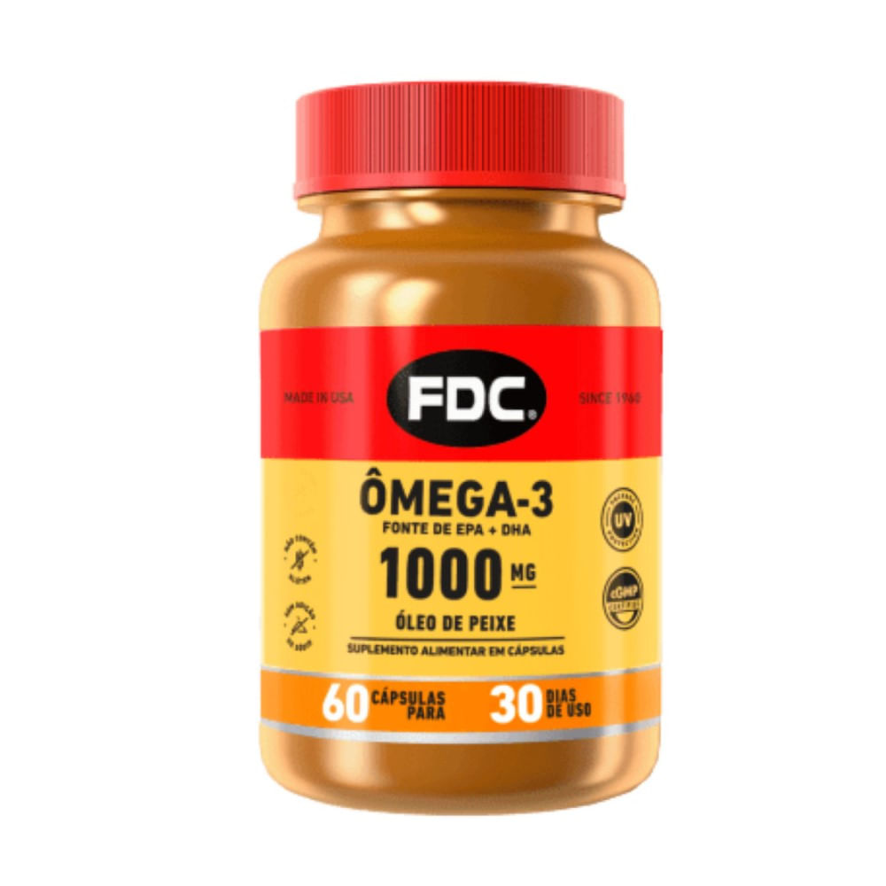 Suplemento Alimentar Ômega 3 1000mg Fdc 60 Cápsulas