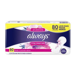 Protetor Diário Always Com Perfume 80 Unidades